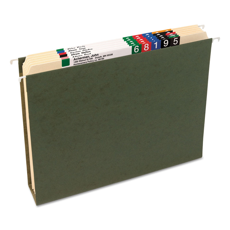 Smead Box Bottom Hanging File Folders, 2" Capacity, Legal Size, Standard Green, 25/Box