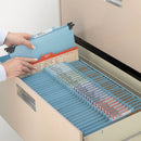 Smead FasTab Hanging Pressboard Classification Folders, 1 Divider, Letter Size, Blue