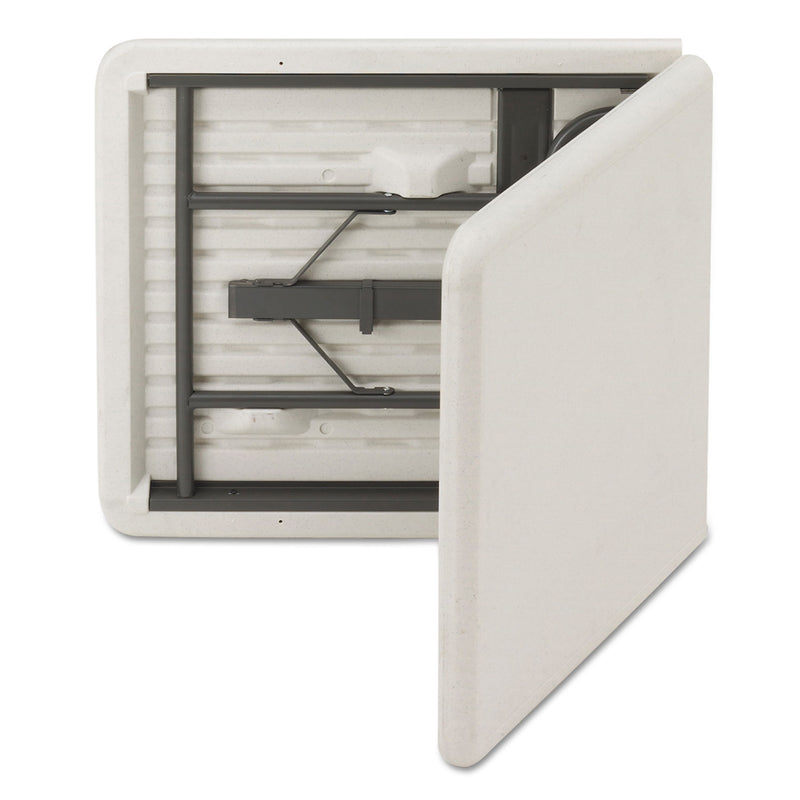 Iceberg IndestrucTable Classic Bi-Folding Table, Rectangular, 250 lb Capacity, 60w x 30d x 29h, Platinum