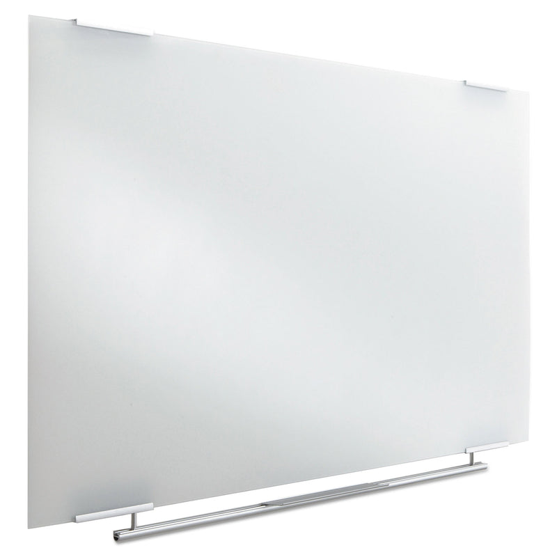 Iceberg Clarity Glass Dry Erase Board with Aluminum Trim, Frameless, 48 x 36