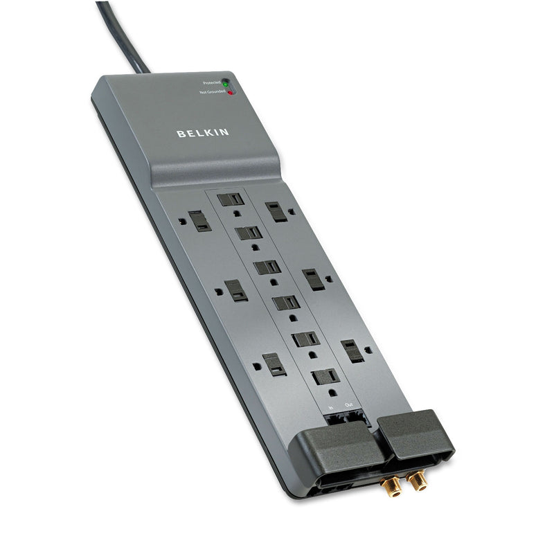 Professional Series SurgeMaster Surge Protector, 12 AC Outlets, 10 ft ...