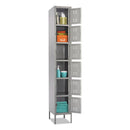 Safco Box Locker, 12w x 18d x 78h, Two-Tone Gray
