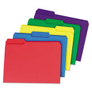 Universal Deluxe Heavyweight File Folders, 1/3-Cut Tabs: Assorted, Letter Size, 0.75" Expansion, Manila, 50/Pack
