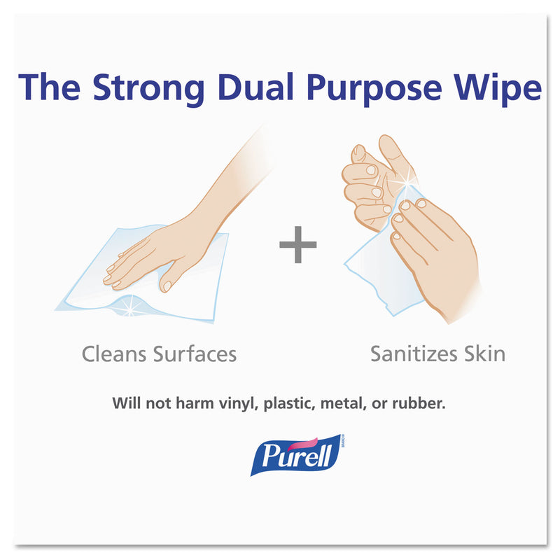 PURELL Hand Sanitizer Wipes Wall Mount Dispenser, 1,200/1,500 Wipe Capacity, 13.3 x 11 x 10.88, White