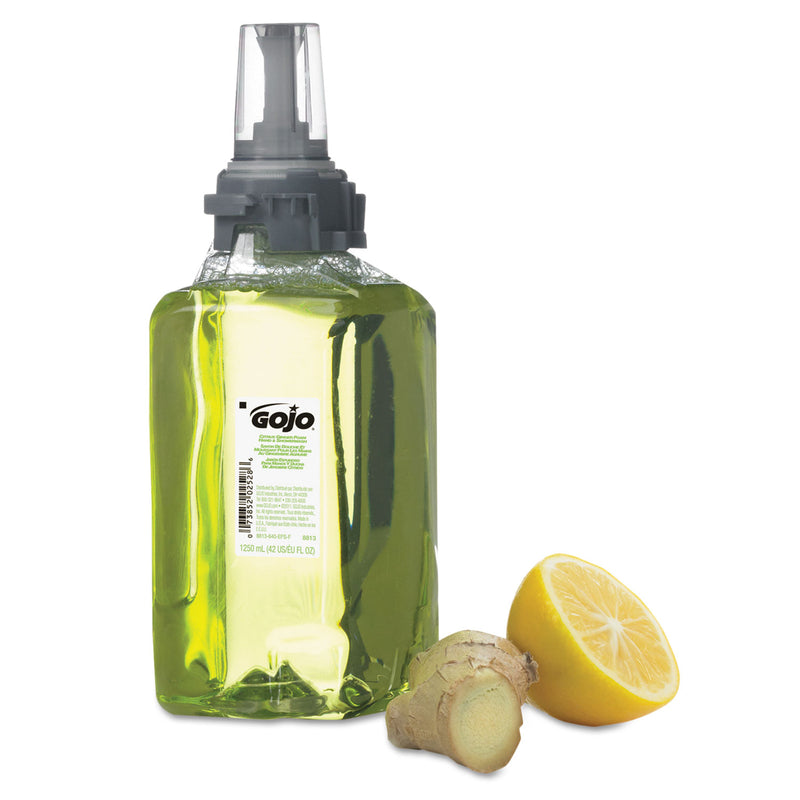 GOJO ADX-12 Refills, Citrus Floral/Ginger, 1,250 mL Bottle, 3/Carton