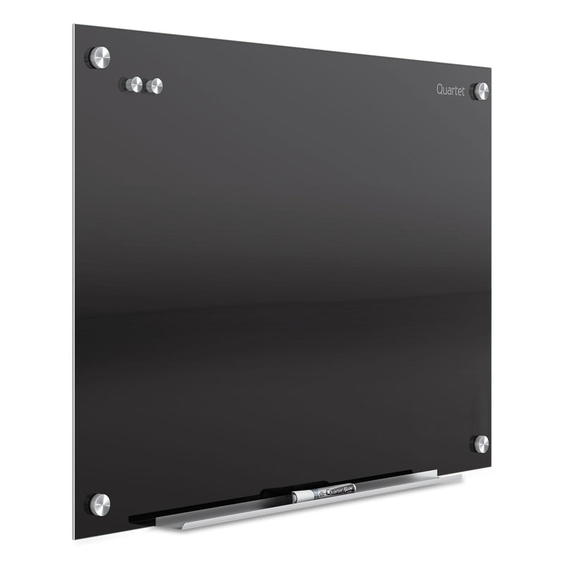 Quartet Infinity Black Glass Magnetic Marker Board, 72 x 48