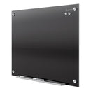 Quartet Infinity Magnetic Glass Marker Board, 36 x 24, Black