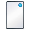 Quartet Contour Dry-Erase Board, Melamine, 24 x 18, White Surface, Black Frame