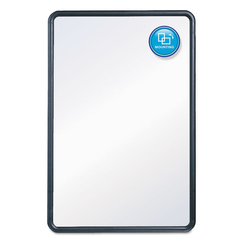 Quartet Contour Dry-Erase Board, Melamine, 24 x 18, White Surface, Black Frame
