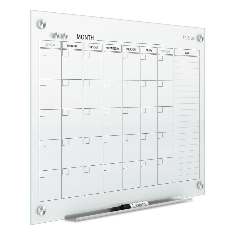 Quartet Infinity Magnetic Glass Calendar Board, 48 x 36