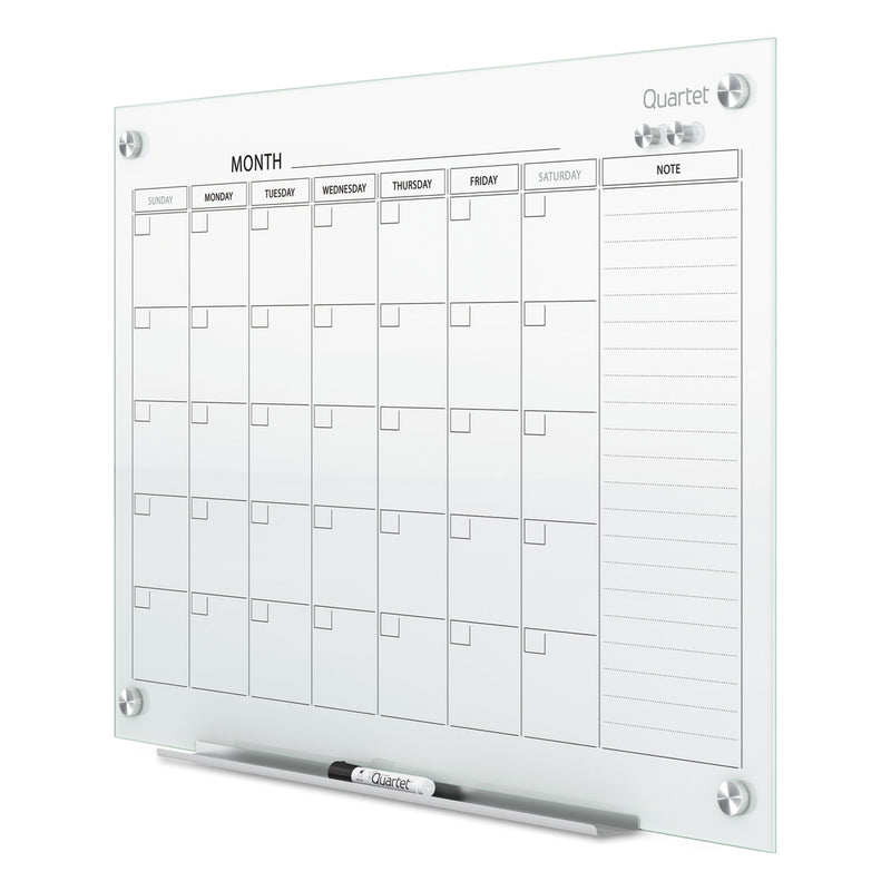 Quartet Infinity Magnetic Glass Calendar Board, 36 x 24