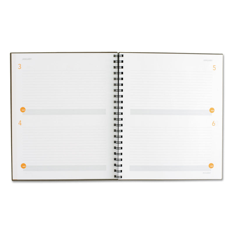 AT-A-GLANCE Plan. Write. Remember. Planning Notebook Two Days Per Page , 11 x 8.38, Gray Cover, Undated