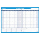 AT-A-GLANCE 30/60-Day Undated Horizontal Erasable Wall Planner, 48 x 32, White/Blue Sheets, Undated