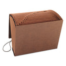 Smead TUFF Expanding Wallet, 21 Sections, Elastic Cord Closure, 1/21-Cut Tabs, Letter Size, Redrope