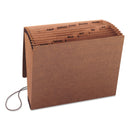 Smead TUFF Expanding Wallet, 12 Sections, Elastic Cord Closure, 1/6-Cut Tabs, Letter Size, Redrope