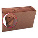 Smead TUFF Expanding Open-Top Stadium File, 12 Sections, 1/12-Cut Tabs, Legal Size, Redrope