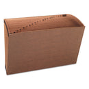 Smead TUFF Expanding Open-Top Stadium File, 21 Sections, 1/21-Cut Tabs, Legal Size, Redrope