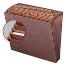 Smead TUFF Expanding Open-Top Stadium File, 12 Sections, 1/12-Cut Tabs, Letter Size, Redrope