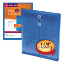 Smead Poly String and Button Interoffice Envelopes, Open-End (Vertical), 9.75 x 11.63, Transparent Blue, 5/Pack
