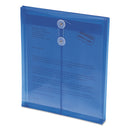 Smead Poly String and Button Interoffice Envelopes, Open-End (Vertical), 9.75 x 11.63, Transparent Blue, 5/Pack