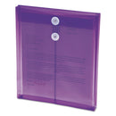 Smead Poly String and Button Interoffice Envelopes, Open-End (Vertical), 9.75 x 11.63, Transparent Purple, 5/Pack