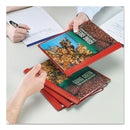 Smead Poly Report Cover, Tang Clip, Letter, 1/2" Capacity, Clear/Red, 25/Box