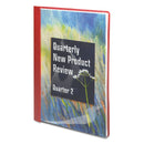 Smead Poly Report Cover, Tang Clip, Letter, 1/2" Capacity, Clear/Red, 25/Box