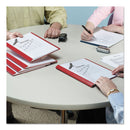 Smead Poly Report Cover, Tang Clip, Letter, 1/2" Capacity, Clear/Red, 25/Box