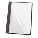 Smead Poly Report Cover, Double-Prong Fastener, 0.5" Capacity, 8.5 x 11, Clear/Black, 25/Box
