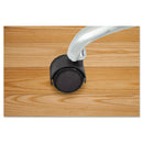 Master Caster Deluxe Duet Casters, Grip Ring Type B and Type K Stems, 2" Soft Polyurethane Wheel, Matte Black, 5/Set