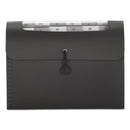 Smead Step Index Organizer, 12 Sections, Cord/Hook Closure, 1/6-Cut Tabs, Letter Size, Black