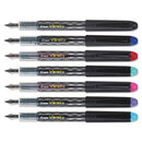Pilot Varsity Fountain Pen, Medium 1 mm, Assorted Ink Colors, Gray Pattern Wrap, 7/Pack