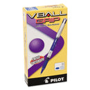 Pilot VBall Grip Liquid Ink Roller Ball Pen, Stick, Fine 0.7 mm, Blue Ink, Blue/Silver Barrel, Dozen