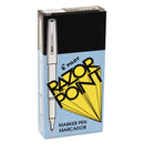 Pilot Razor Point Fine Line Porous Point Pen, Stick, Extra-Fine 0.3 mm, Black Ink, Black Barrel, Dozen