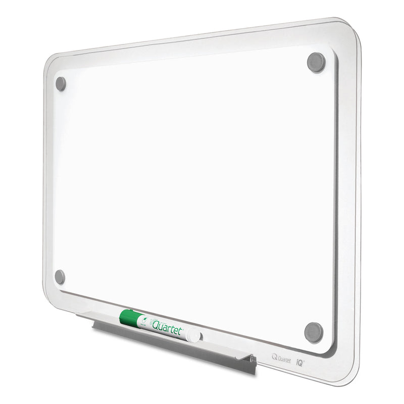 Quartet iQ Total Erase Board, 36 x 23, White, Clear Frame