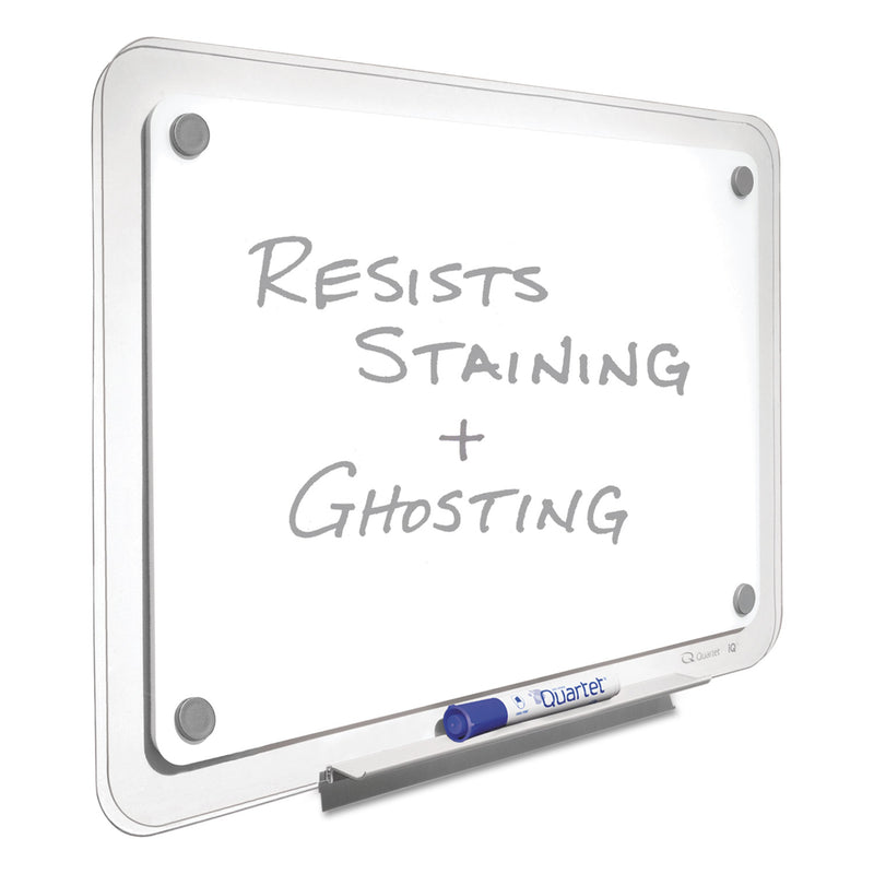 Quartet iQ Total Erase Board, 36 x 23, White, Clear Frame