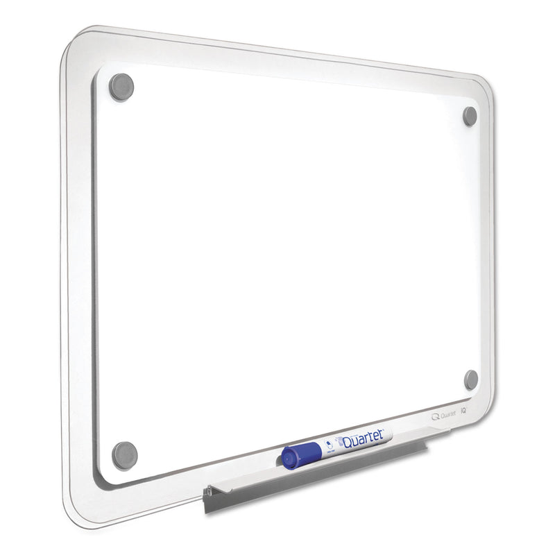 Quartet iQ Total Erase Board, 36 x 23, White, Clear Frame