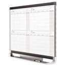Quartet Prestige 2 Magnetic Total Erase 4-Month Calendar, 36 x 24, Graphite Color Frame