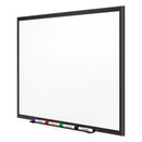 Quartet Classic Porcelain Magnetic Whiteboard, 36 x 24, Black Aluminum Frame