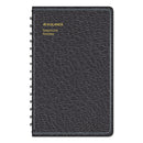 AT-A-GLANCE Telephone/Address Book, 4.78 x 8, Black Simulated Leather, 100 Sheets