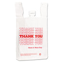 Barnes Paper Company Plastic Thank-You T-Sack, 2 mil, 4" x 15", White, 2,000/Carton