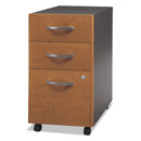 Bush Series C Mobile Pedestal File, Left/Right, 3-Drawers: Box/Box/File, Legal/Letter/A4/A5, Cherry/Gray, 15.75" x 20.25" x 27.88"