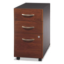 Bush Series C Mobile Pedestal File, Left/Right, 3-Drawers: Box/Box/File, Legal/Letter/A4/A5, Cherry/Gray, 15.75" x 20.25" x 27.88"