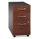 Bush Series C Mobile Pedestal File, Left/Right, 3-Drawers: Box/Box/File, Legal/Letter/A4/A5, Cherry/Gray, 15.75" x 20.25" x 27.88"