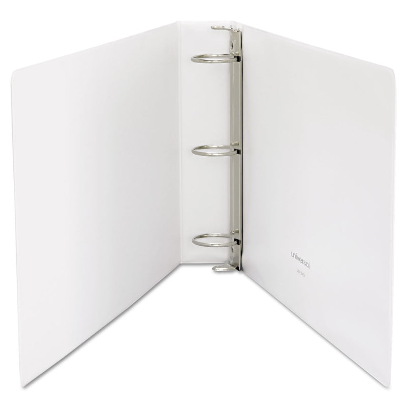 Universal Ledger-Size Round Ring Binder with Label Holder, 3 Rings, 2" Capacity, 11 x 17, White