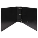 Universal Ledger-Size Round Ring Binder with Label Holder, 3 Rings, 3" Capacity, 11 x 17, Black