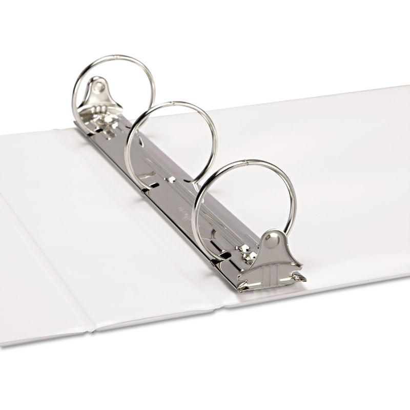 Universal Ledger-Size Round Ring Binder with Label Holder, 3 Rings, 2" Capacity, 11 x 17, White
