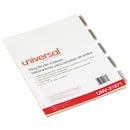 Universal Insertable Tab Index, 5-Tab, 11 x 8.5, Buff, Clear Tabs, 6 Sets