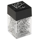 Universal Paper Clips with (1) Magnetic-Top Desktop Dispenser,