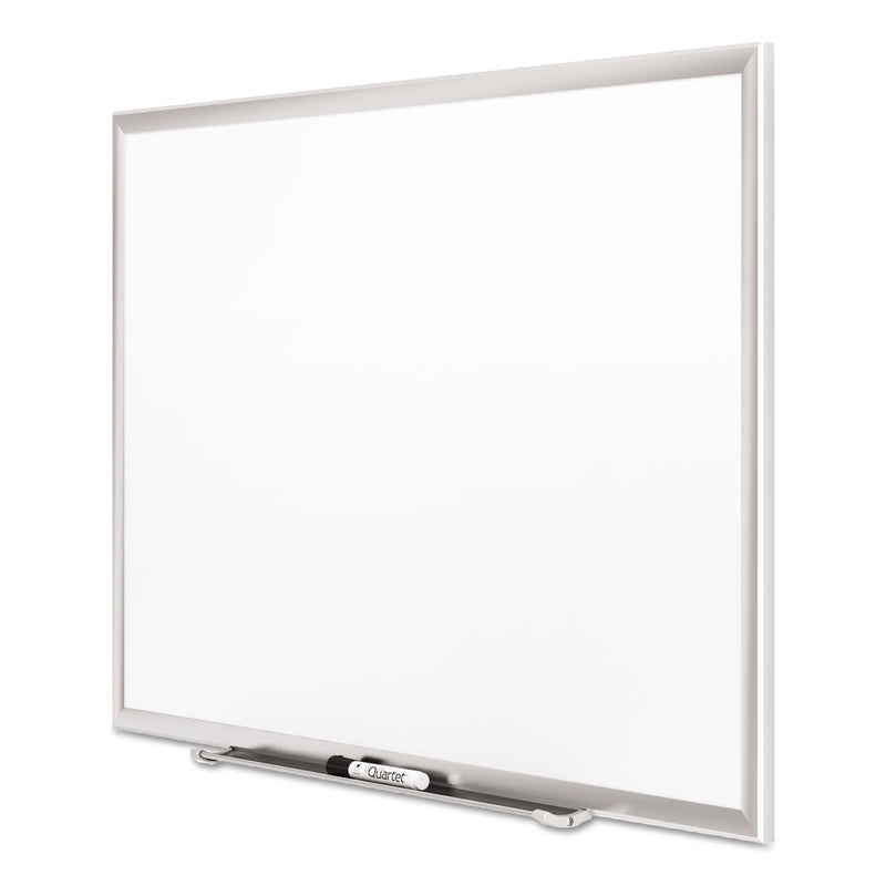 Quartet Classic Series Porcelain Magnetic Board, 36 x 24, White, Silver Aluminum Frame